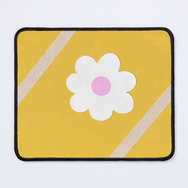 Item preview, Minimalist White Flower on Yellow Background designed and sold by Kristy Carpenter.