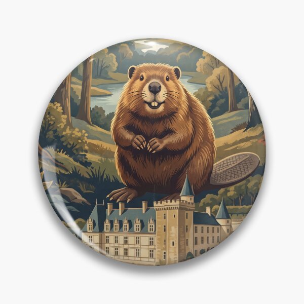 Item preview, Vintage Loire Valley Beaver Travel Art designed and sold by ZUMERI.