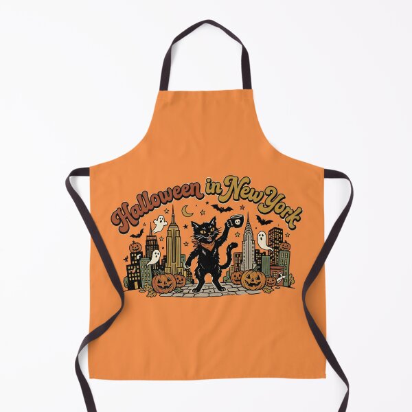 Item preview, Halloween in New York - Black cat with spooky coffee designed and sold by ParadoxParadox.