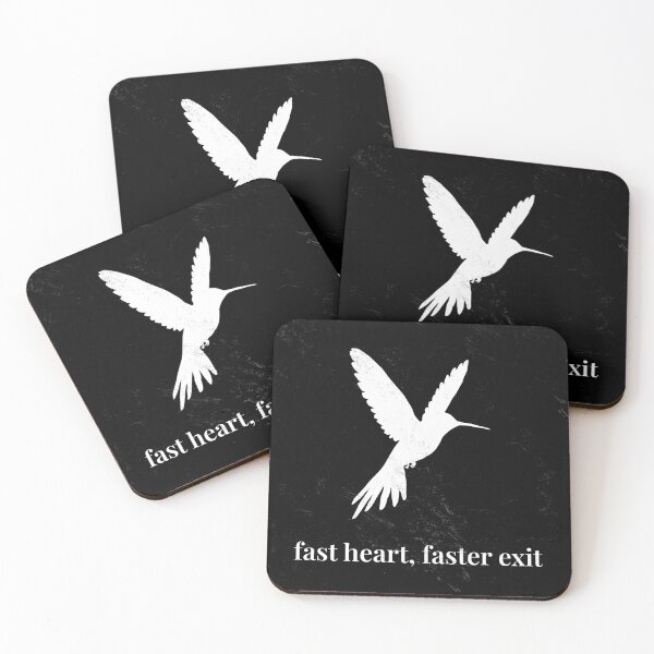 Item preview, Fast Heart, Faster Exit – Hummingbird Grain Poster designed and sold by Soulink-Studio.