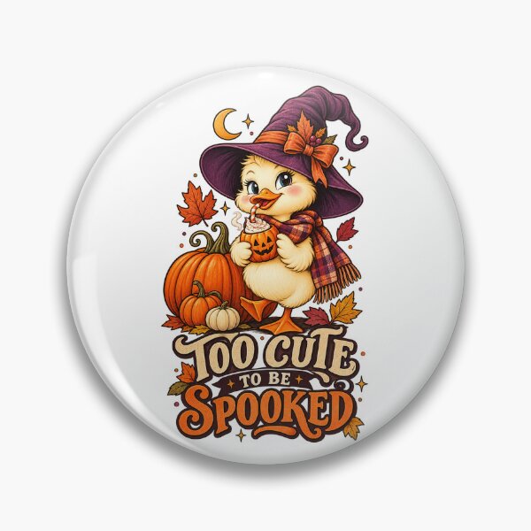 Item preview, Too Cute to Be Spooked Halloween Duck designed and sold by Dreamy Ocean Art.