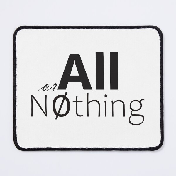 Item preview, All or Nothing, Null Math Symbol, Inspirational Words designed and sold by WD-Artist.