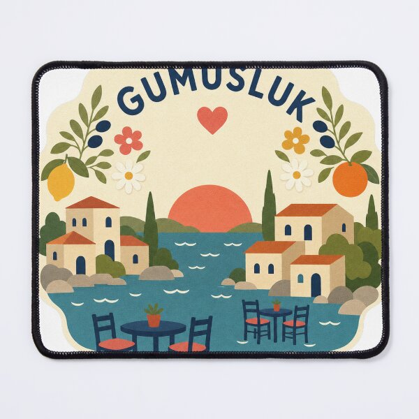 Item preview, Gumusluk Turkey Travel Souvenir Modern Folk Art designed and sold by VisualArtsOasis.