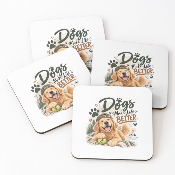 Item preview, Dogs Make Life Better designed and sold by WILDLY DEAR.