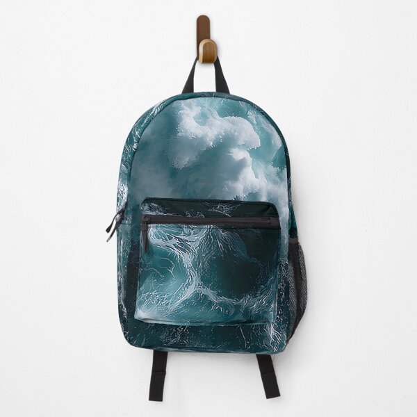 Item preview, Aerial Ocean Waves Dark Teal Whitewater Seen From Directly Above designed and sold by Nine Lives Studio.