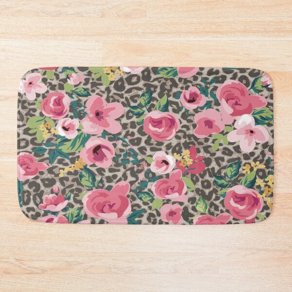 Item preview, Vintage Pink Roses Leopard Pattern designed and sold by Johnnies.