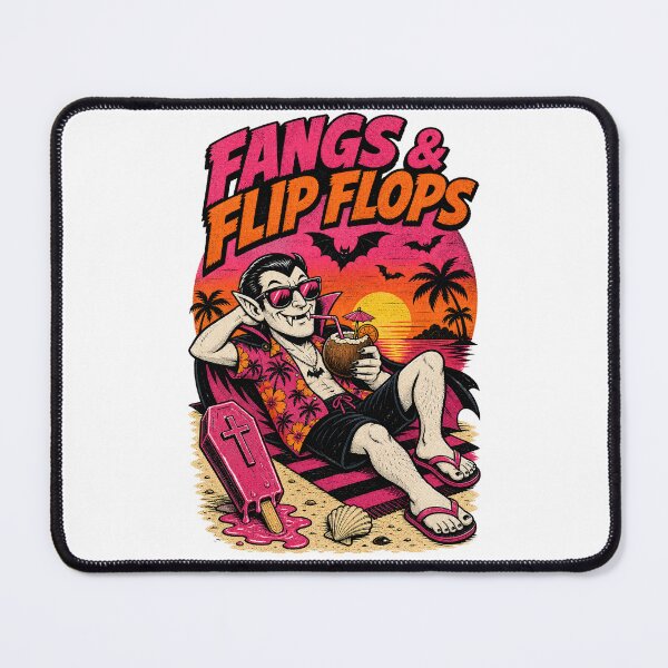 Item preview, Fangs & Flip Flops Tropical Vampire Summer Halloween designed and sold by Simon-art-land.