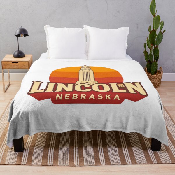 Item preview, Lincoln Nebraska State Capitol Building Vintage Sunset Badge designed and sold by CityMerch4.