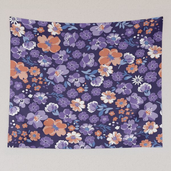 Item preview,  Vintage Purple floral Pattern  designed and sold by Johnnies.