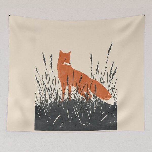 Item preview, Stylized Red Fox in Tall Grass designed and sold by Sarcastic designs.