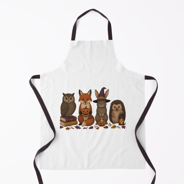 Item preview, Cute Woodland Animals Halloween Spooky Forest Grid designed and sold by ElcastDesigns.