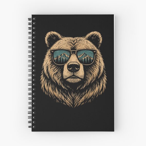 Item preview, Retro Bear Wearing Sunglasses Mountain Adventure Vintage designed and sold by Moizento.