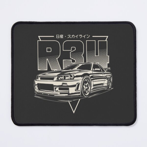 Item preview, Skyline Gtr R Retro Yellow Jdm Sport Car Aesthetic Design ⭐⭐⭐⭐⭐ designed and sold by ziyat123.