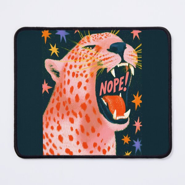 Item preview, Pink Leopard Roaring Nope designed and sold by RobertJes.