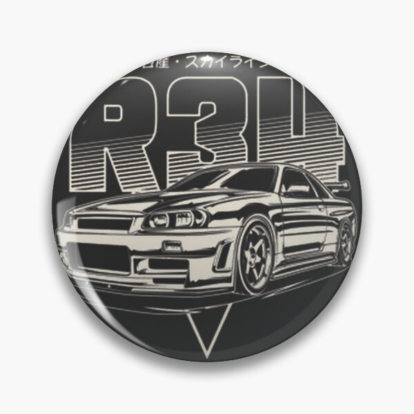 Item preview, Skyline Gtr R Retro Yellow Jdm Sport Car Aesthetic Design ⭐⭐⭐⭐⭐ designed and sold by ziyat123.