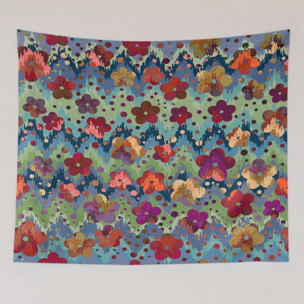 Item preview, Vintage Colorful Retro Floral Pattern designed and sold by Johnnies.