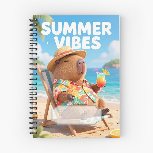 Item preview, Beach Vibes Capybara in Sun Hat designed and sold by Freestyle Prints.