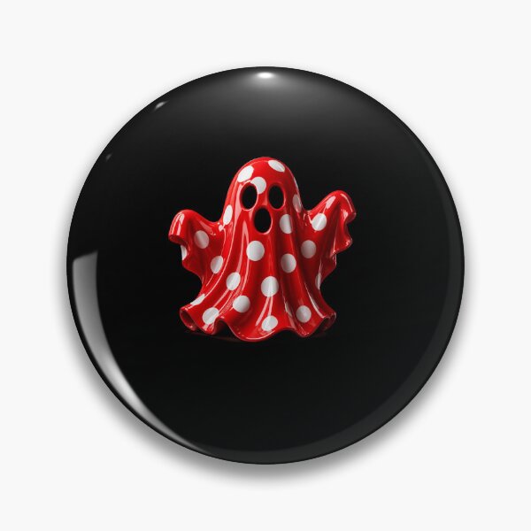 Item preview, Red Polka Dot Ghost Cute Spooky Halloween Ghoul designed and sold by YourColorsWall.