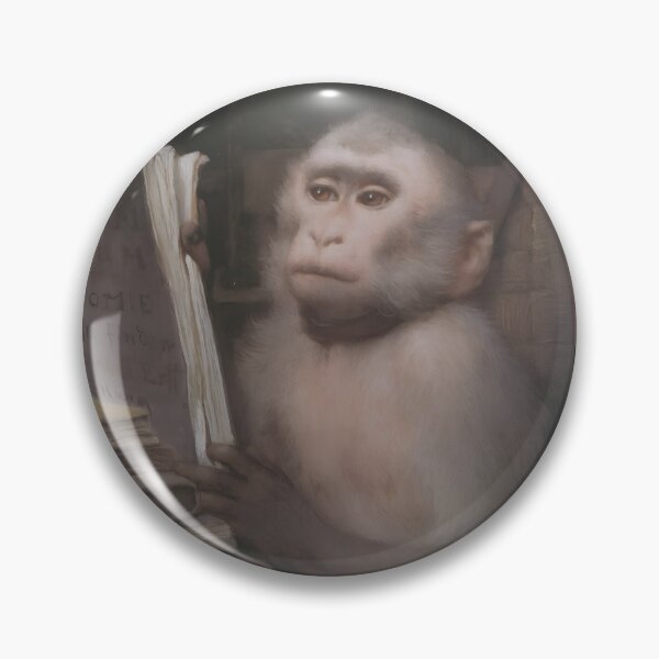 Item preview, READING MONKEY BY GABRIEL VON MAX (1889) designed and sold by humbleserf.