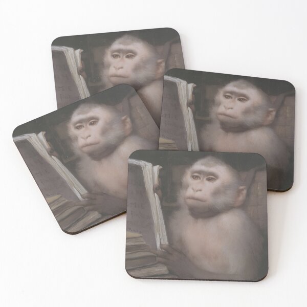 Item preview, READING MONKEY BY GABRIEL VON MAX (1889) designed and sold by humbleserf.