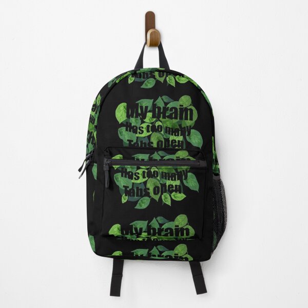 Item preview, My Brain Has Too Many Tabs Open – Leafy Quote Design designed and sold by Shimmersnap.