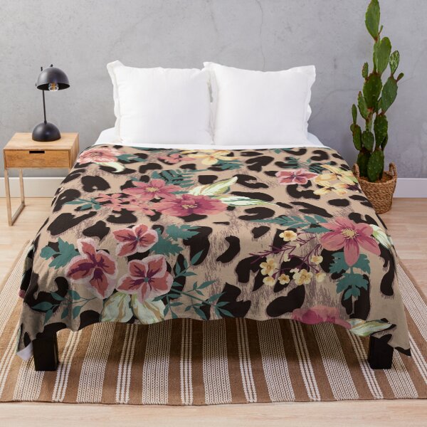 Item preview, Vintage Pink Floral Leopard Pattern designed and sold by Johnnies.