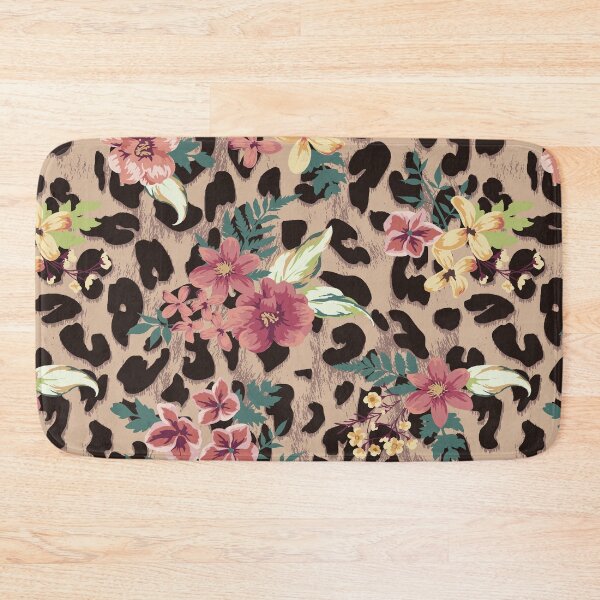 Item preview, Vintage Pink Floral Leopard Pattern designed and sold by Johnnies.