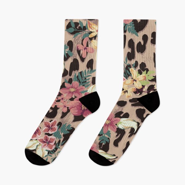 Item preview, Vintage Pink Floral Leopard Pattern designed and sold by Johnnies.