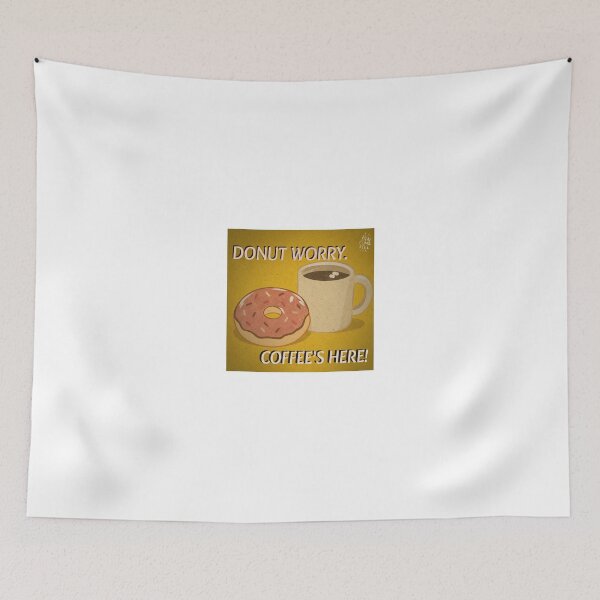 Item preview, Donut Worry Coffee’s Here Retro Card designed and sold by ben.comictell.