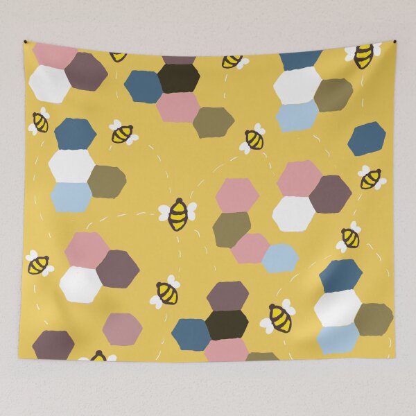 Item preview, Bee Garden Earthy Sping Yellow designed and sold by Designs by Sara Felton.