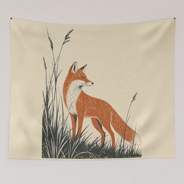 Item preview, Red Fox in Tall Grass designed and sold by Sarcastic designs.