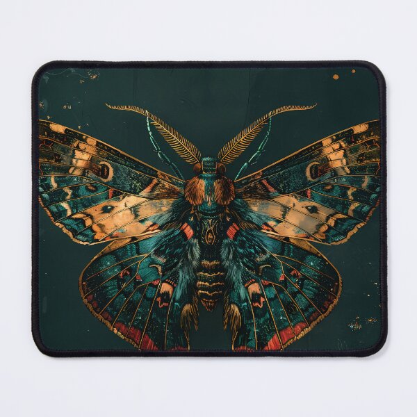 Item preview, Detailed moth with gold accents – Gothic Botanical Art designed and sold by Artdavesalzburg.