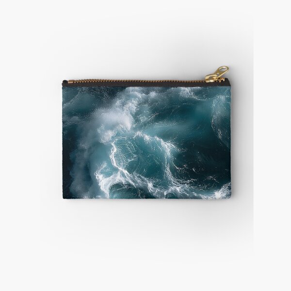 Item preview, Sea Foam Patterns Winding Over Deep Turquoise Ocean Water designed and sold by Nine Lives Studio.