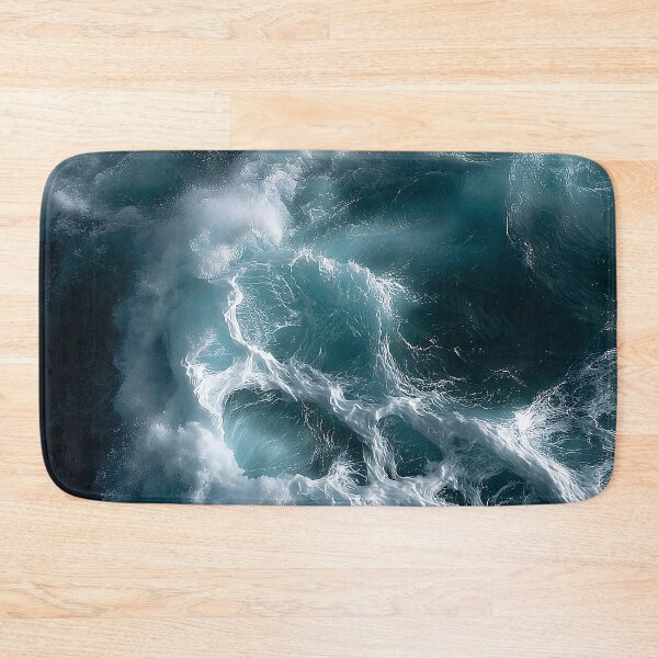 Item preview, Sea Foam Patterns Winding Over Deep Turquoise Ocean Water designed and sold by Nine Lives Studio.