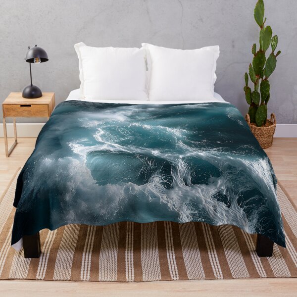 Item preview, Sea Foam Patterns Winding Over Deep Turquoise Ocean Water designed and sold by Nine Lives Studio.