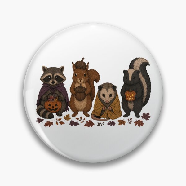 Item preview, Cute Spooky Woodland Wildlife Halloween Costume Grid designed and sold by ElcastDesigns.