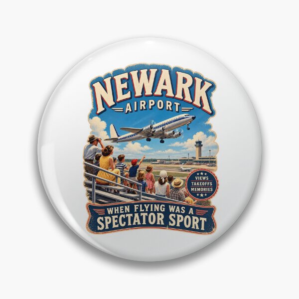 Item preview, Newark Airport – When Flying Was a Spectator Sport designed and sold by Past in Threads.