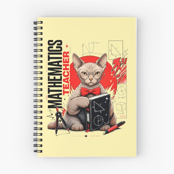 Item preview, Mathematics Teacher Sphynx Cat Geometry Calculus Manga Graphic T-Shirt | Funny Math Professor Cat STEM Teacher Gift designed and sold by illeN-Art-World.