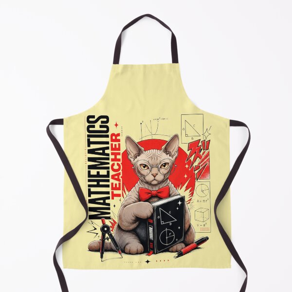 Item preview, Mathematics Teacher Sphynx Cat Geometry Calculus Manga Graphic T-Shirt | Funny Math Professor Cat STEM Teacher Gift designed and sold by illeN-Art-World.