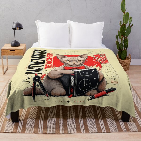 Item preview, Mathematics Teacher Sphynx Cat Geometry Calculus Manga Graphic T-Shirt | Funny Math Professor Cat STEM Teacher Gift designed and sold by illeN-Art-World.