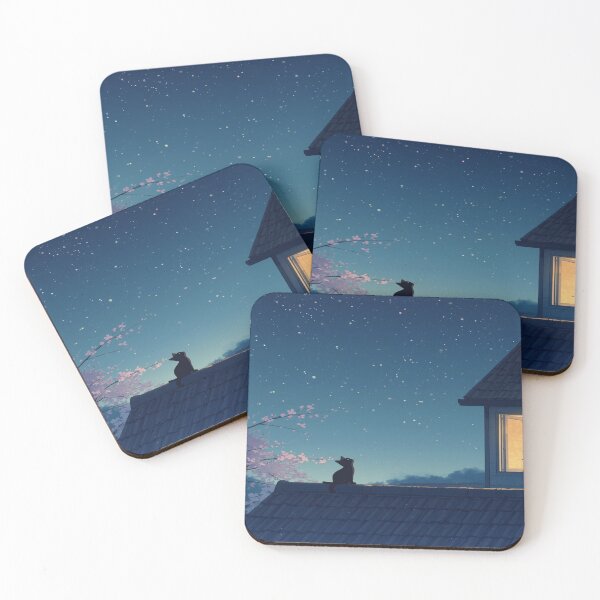 Item preview, A window, a cat, and the night designed and sold by DreamistStore.