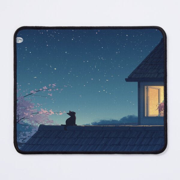 Item preview, A window, a cat, and the night designed and sold by DreamistStore.