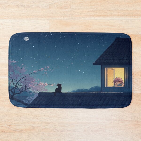 Item preview, A window, a cat, and the night designed and sold by DreamistStore.