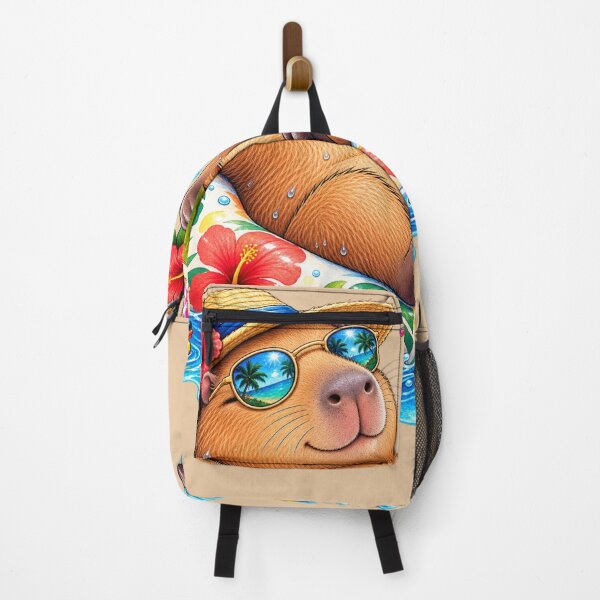 Item preview, Tropical Chill Capybara – Summer Vacation Coconut Drink & Pool Float designed and sold by HOUSE OF TIST.