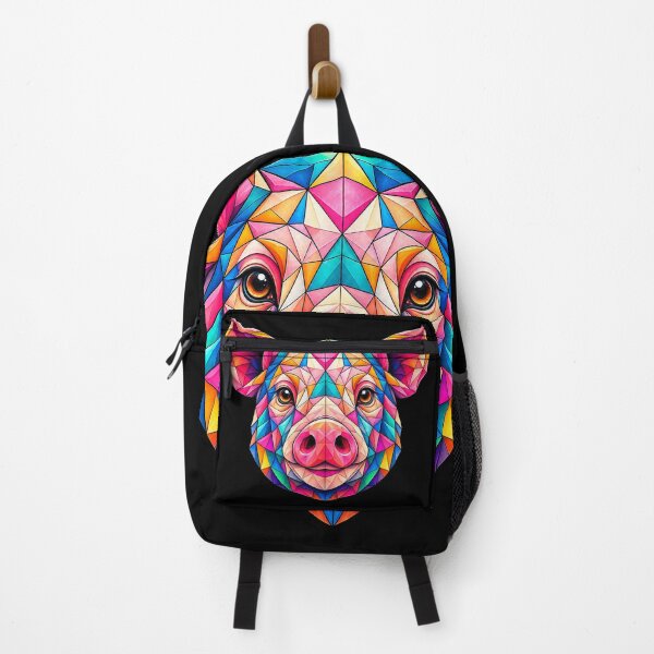 Item preview, Colorful Geometric Pig Portrait: Vibrant Low Poly Animal Art for Nature and Farm Lovers designed and sold by Geometric Art..