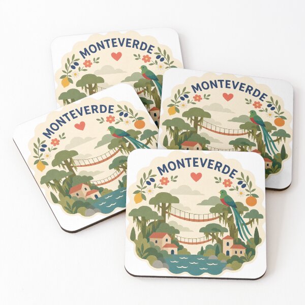 Item preview, Monteverde Costa Rica Travel Souvenir Modern Folk Art designed and sold by VisualArtsOasis.