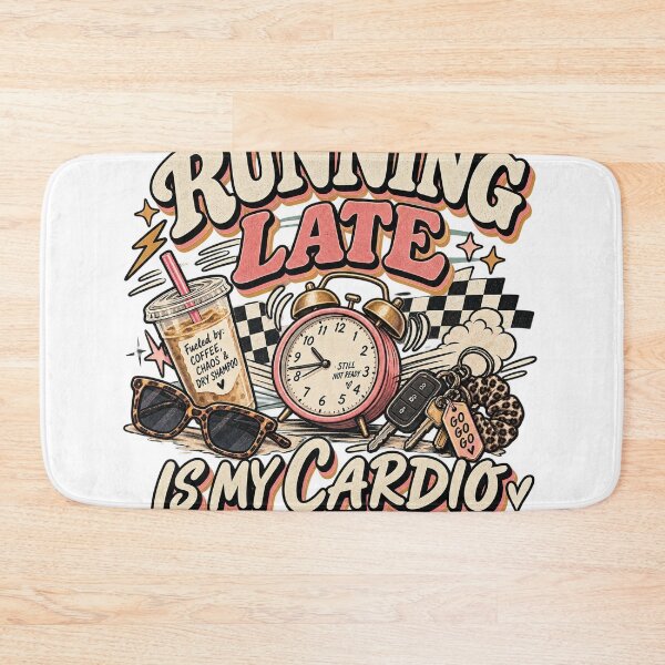 Item preview, Running Late Is My Cardio – Funny Coffee Lover, Busy Mom & Chaotic Morning Design designed and sold by InkBarn.