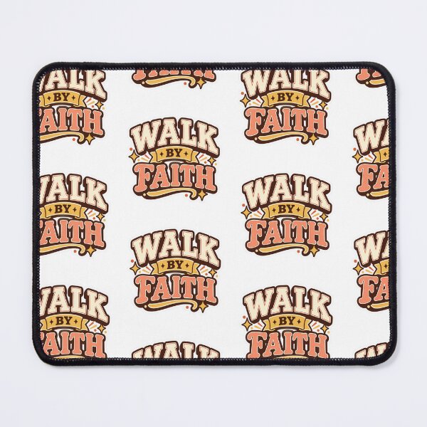 Item preview, Walk By Faith – Retro Collegiate Christian Design | Vintage Faith Sticker designed and sold by Grace & Glory Co.