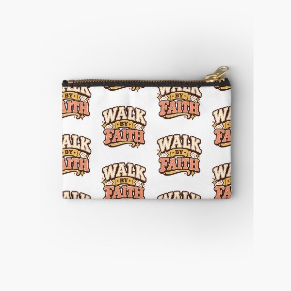 Item preview, Walk By Faith – Retro Collegiate Christian Design | Vintage Faith Sticker designed and sold by Grace & Glory Co.