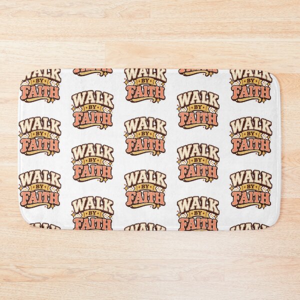 Item preview, Walk By Faith – Retro Collegiate Christian Design | Vintage Faith Sticker designed and sold by Grace & Glory Co.